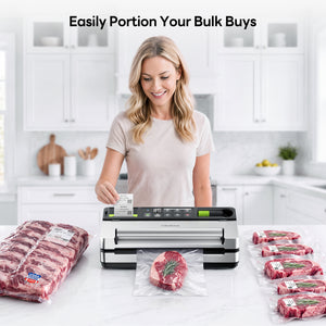 Beelicious FreshTrack Smart Vacuum Sealer with Built-In Label Printer