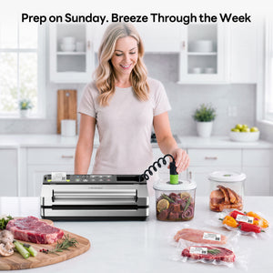 Beelicious FreshTrack Smart Vacuum Sealer with Built-In Label Printer