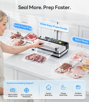 98kPa Smart Vacuum Sealer with FreshTrack Label Printing & Food Manager App
